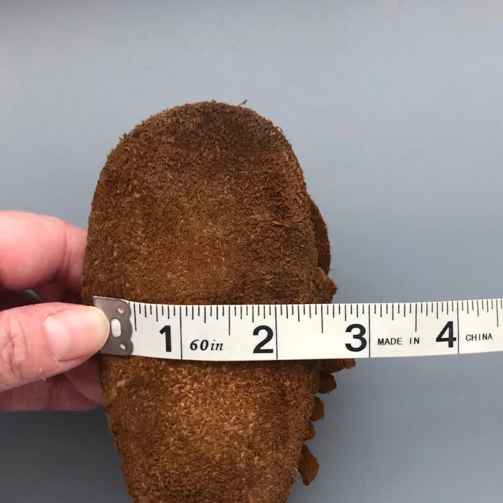 Vintage 80’s Brown Suede Minnetonka Kids Moccasins